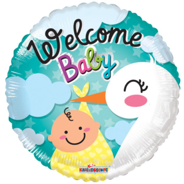 Folieballon 'Welcome baby' (46 cm)