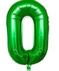 Cijferballon '0' Groen (75 cm)