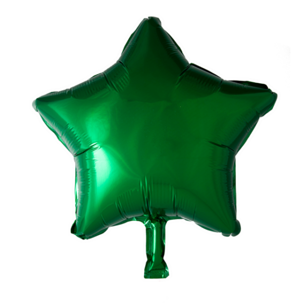 Folieballon 'Ster Groen' (46 cm)