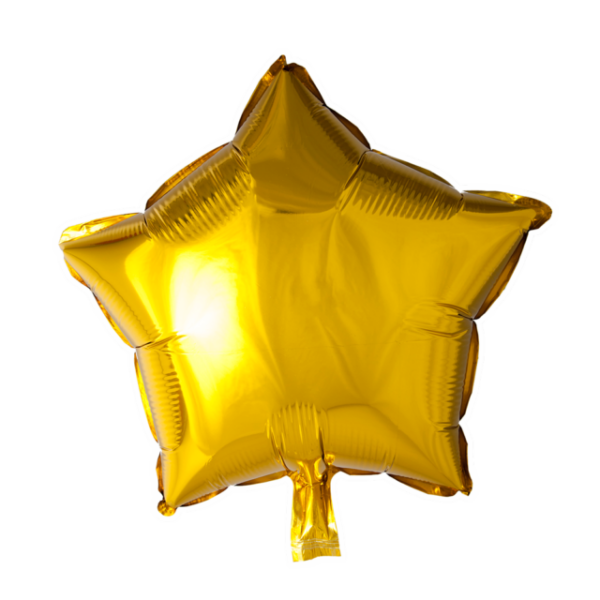 Folieballon 'Ster Goud' (46 cm)