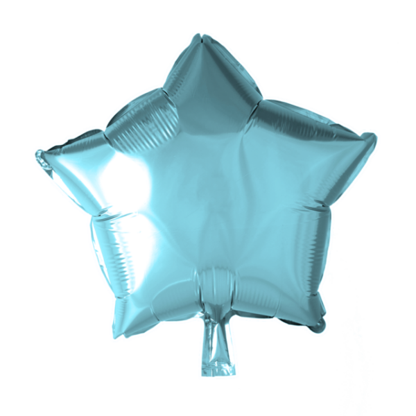 Folieballon 'Ster Licht blauw' (46 cm)