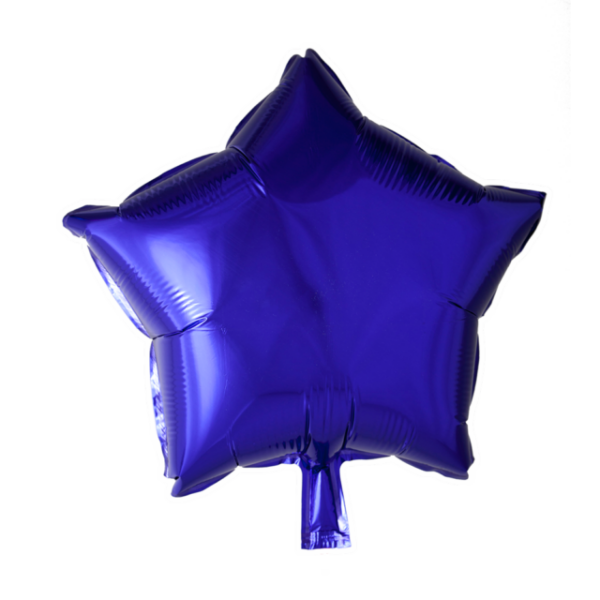 Folieballon 'Ster blauw' (46 cm)