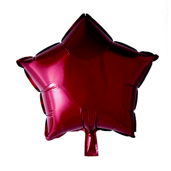Folieballon 'Ster Bordeaux rood' (46 cm)