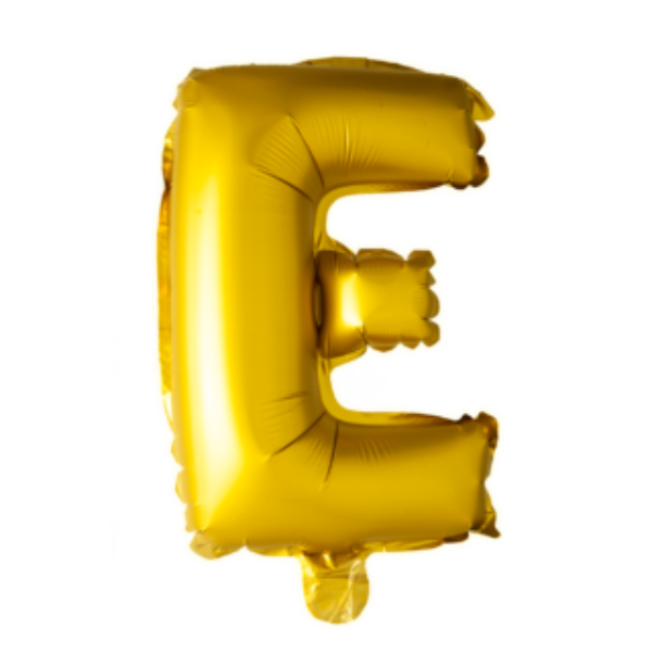 Letterballon 'E' Goud (41cm)