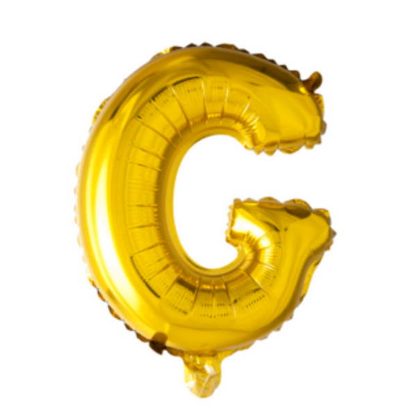 Letterballon 'G' Goud (41cm)