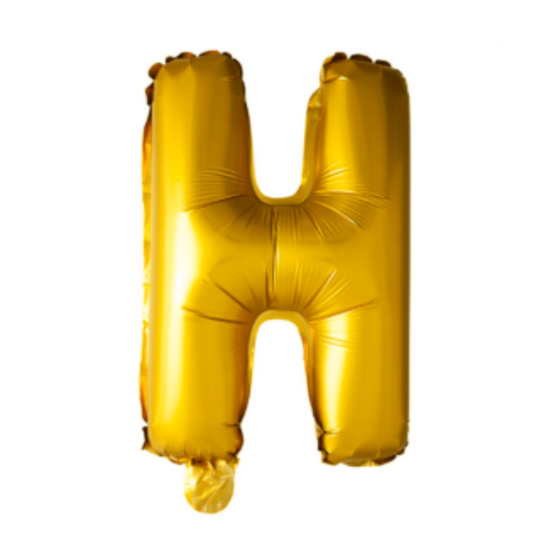 Letterballon 'H' Goud (41cm)