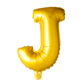 Letterballon 'J' Goud (41cm)