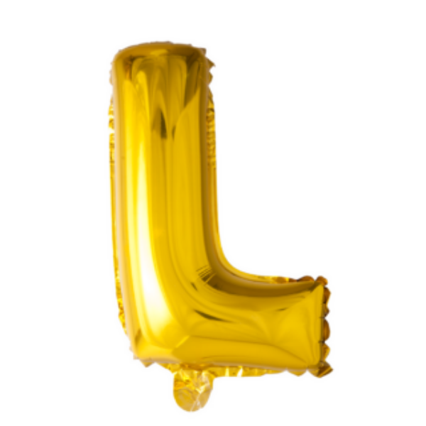 Letterballon 'L' Goud (41cm)