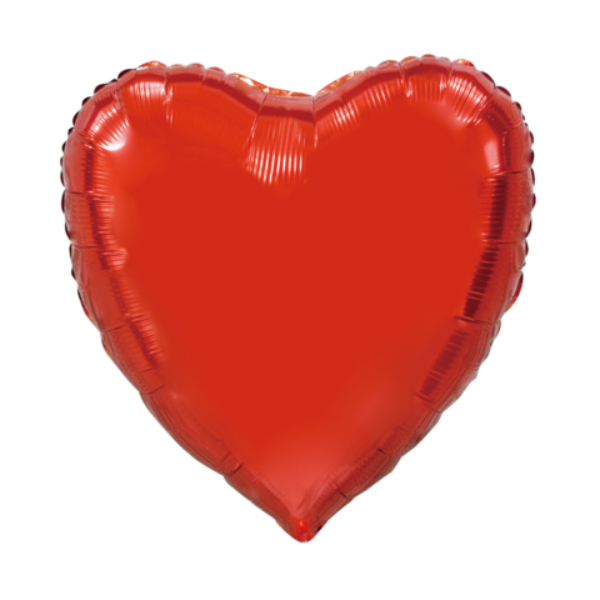 Folie ballon 'hart' rood (92 cm)