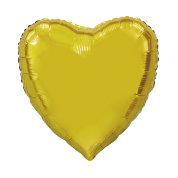 Folie ballon 'Hart' Goud (92 cm)