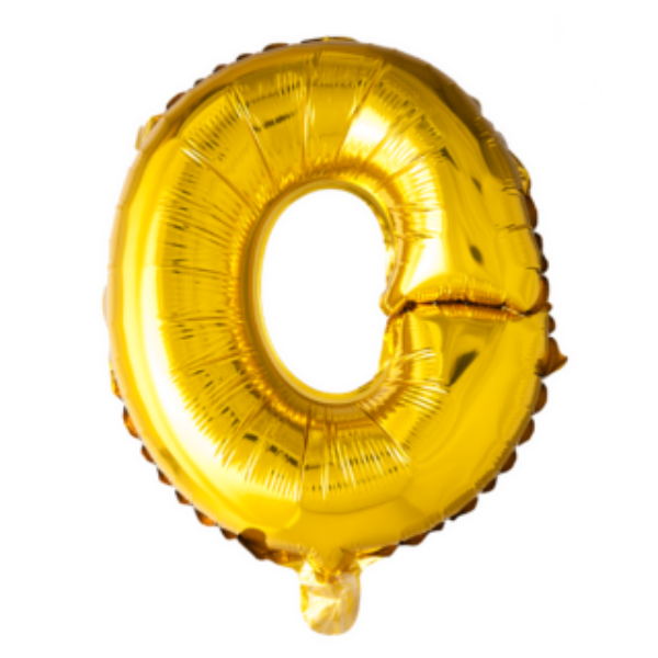 Letterballon 'O' Goud (41cm)