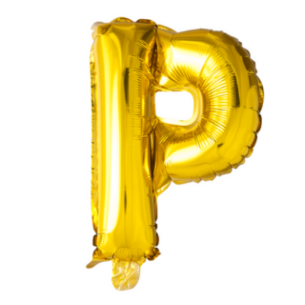 Letterballon 'P' Goud (41cm)
